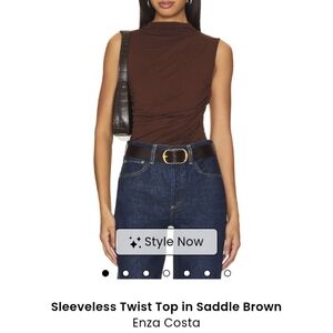 Enza Costa Sleeveless Twist Top